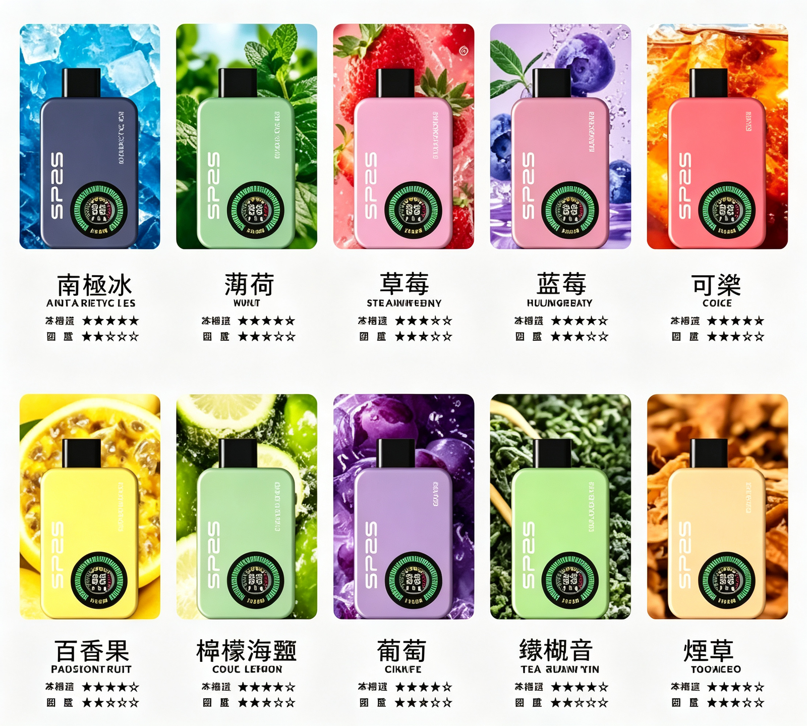 SP2S電子煙思博瑞拋棄式一次性12000口